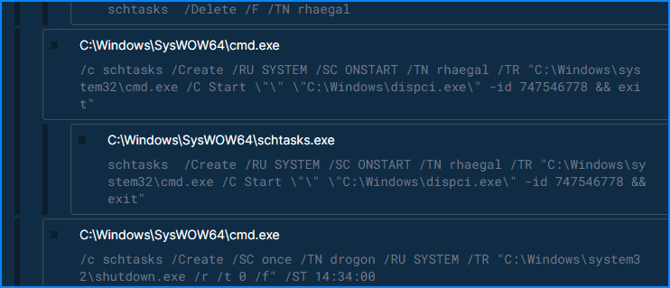 Scheduled tasks in Triage